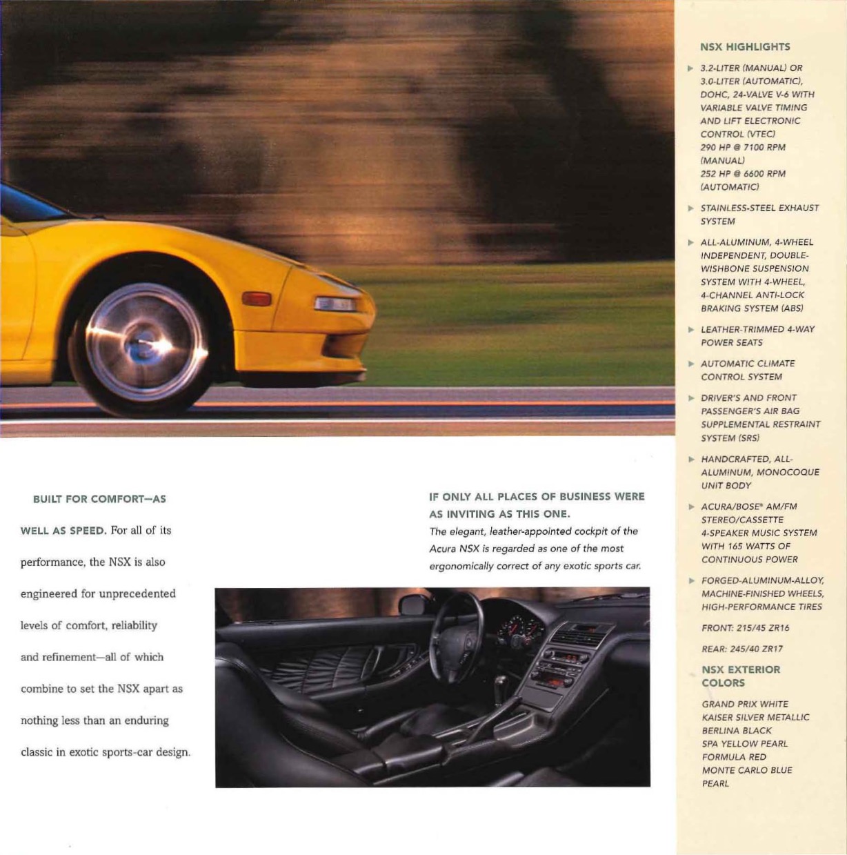 1999 Acura Brochure Page 18